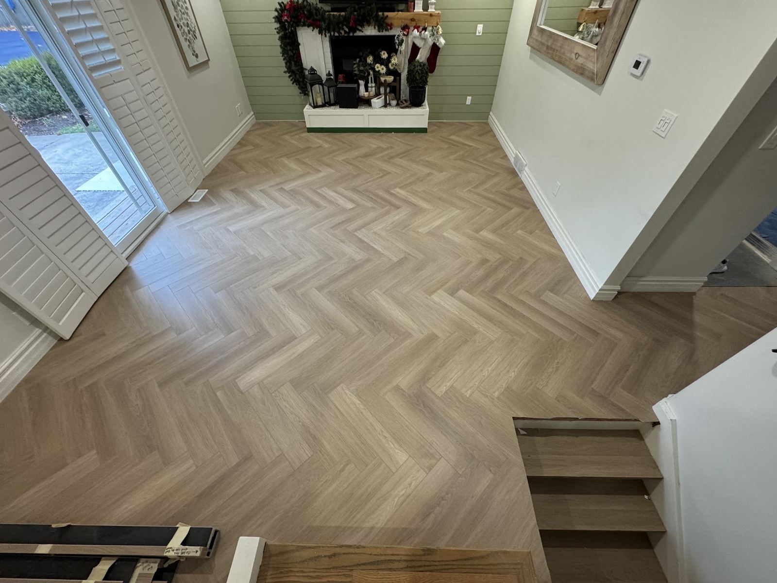 Herringbone LVP living area