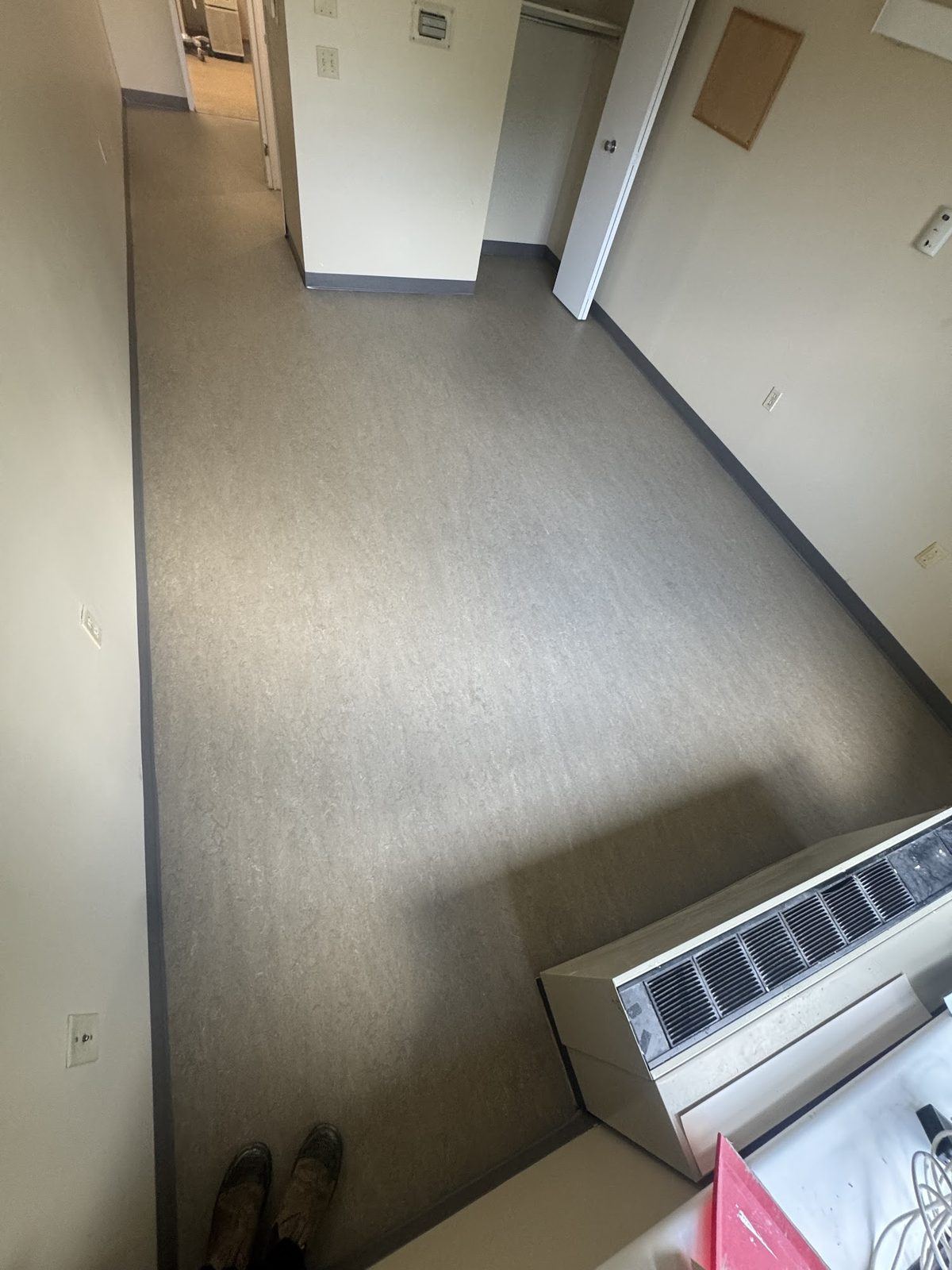 Marmoleum sheet, heat welded
