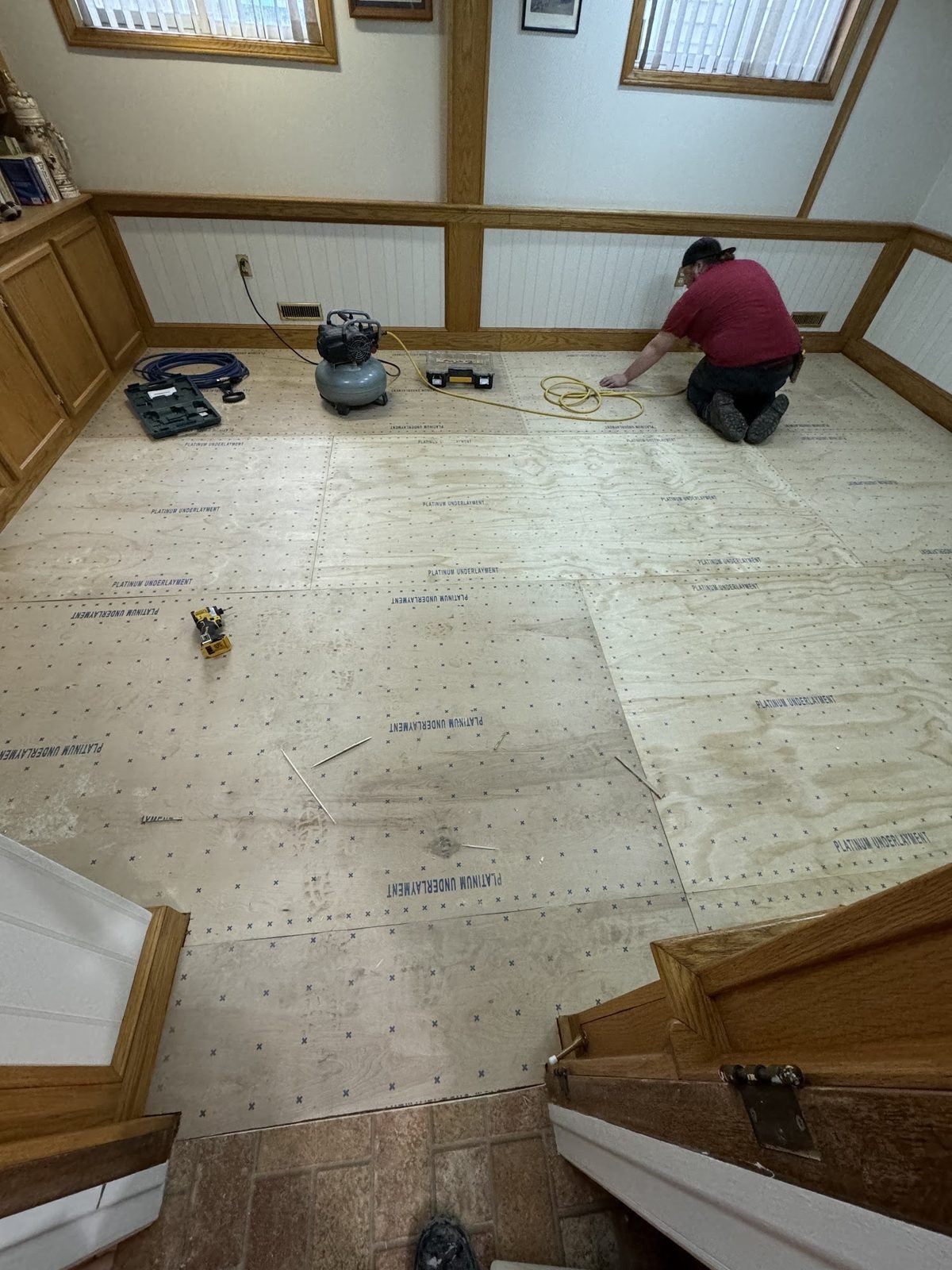 Demo and underlayment prep