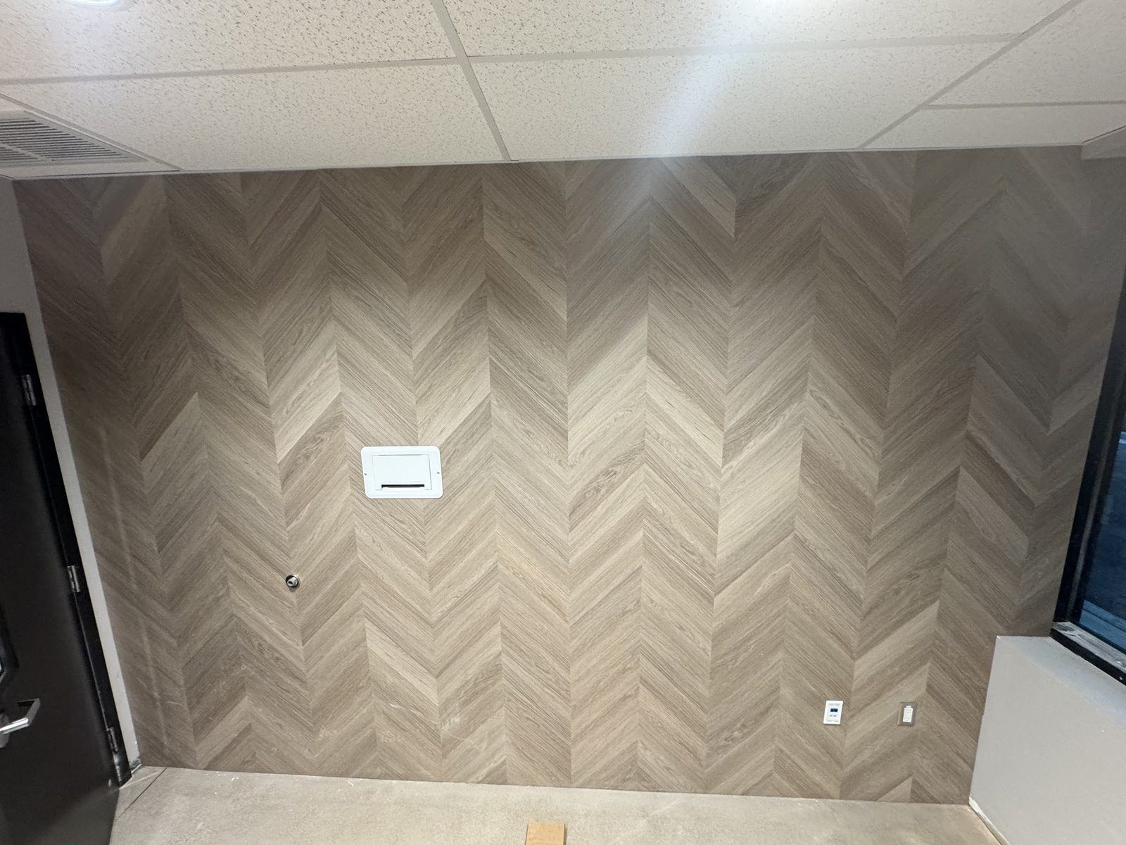 Chevron feature wall