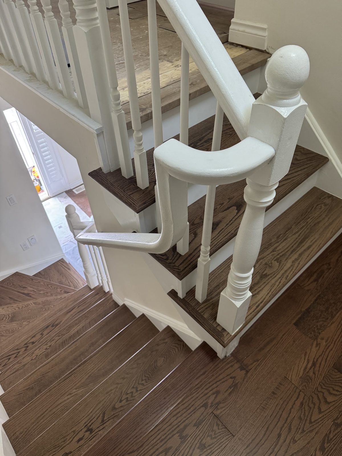 Oak tread stairs